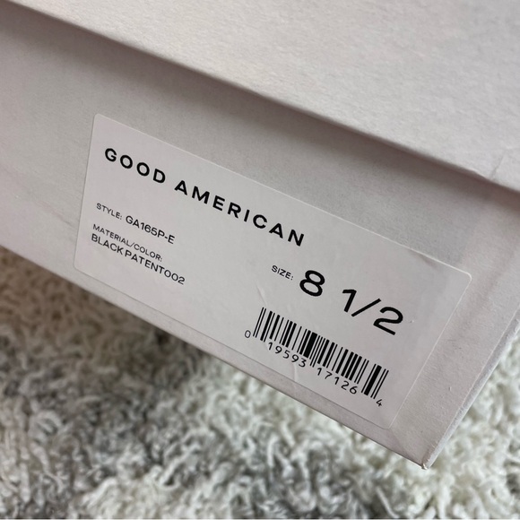 Good American Square Toe Bootie in Black Patent 8.5 - Picture 12 of 12